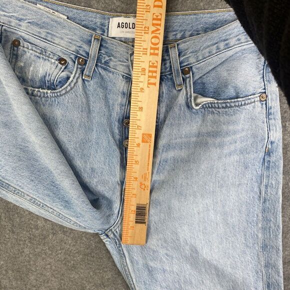 AGOLDE Riley High Rise Straight Crop Jeans Size 28 Light Wash a066b-983 - Picture 10 of 13